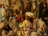 Leopold Carl Müller, Markt in Kairo, 1878, Öl auf Leinwand, 136 x 216,5 cm, Leihgabe der Gemäld…