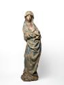 Südweststeirischer Bildschnitzer, Trauernde Maria, um 1465, Lindenholz mit Fassungsresten, H: 1…