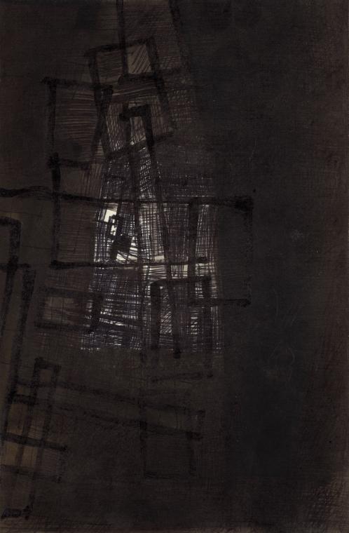 Paul Meissner, Ohne Titel, 1963, Tusche, Bleistift, Kugelschreiber, 25,2 × 16,7 cm, Belvedere, …