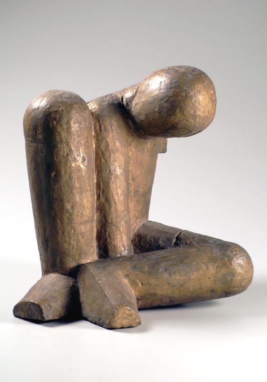 Josef Pillhofer, Kauernder, 1950, Bronze, 31 cm, Artothek des Bundes, Dauerleihgabe im Belveder…