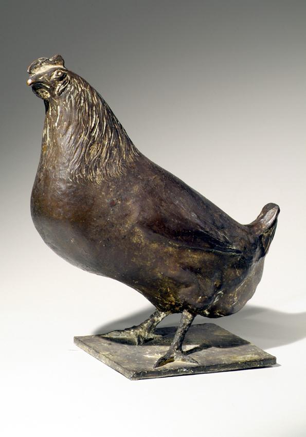 Georg Ehrlich, Henne, um 1960, Bronze, 42,8 cm, Artothek des Bundes, Dauerleihgabe im Belvedere…