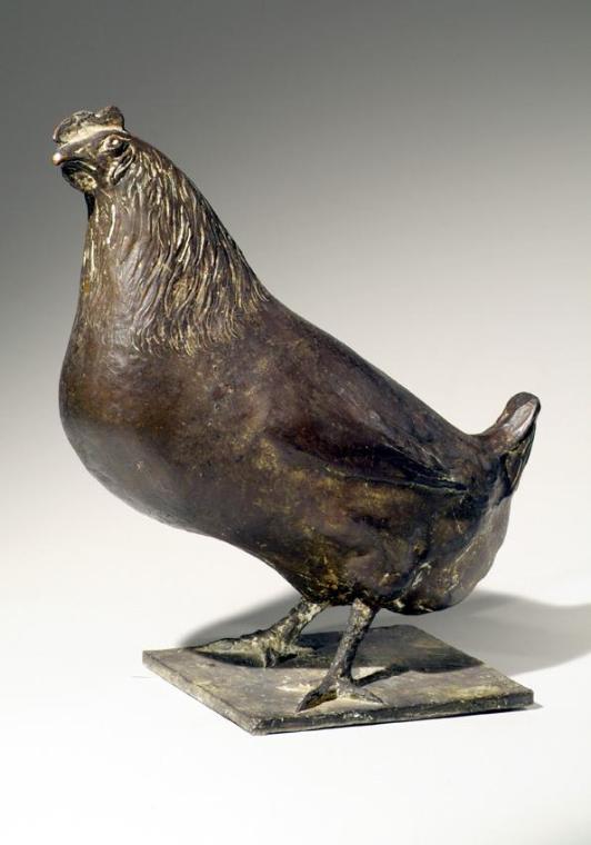 Georg Ehrlich, Henne, um 1960, Bronze, 42,8 cm, Artothek des Bundes, Dauerleihgabe im Belvedere…