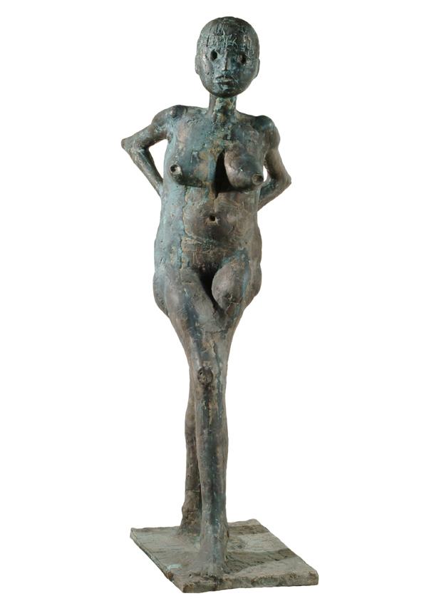 Hans Knesl, Weibliche Figur, 1968, Bronze, 118,5 cm, Artothek des Bundes, Dauerleihgabe im Belv…