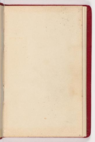 Gustav Klimt, Seite 1 (Leerseite), 1898, In rotes Leder gebundenes Büchlein, Zeichnungen und No…
