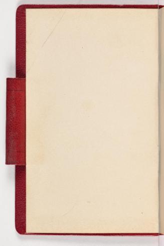 Gustav Klimt, Seite 2 (Leerseite), 1898, In rotes Leder gebundenes Büchlein, Zeichnungen und No…