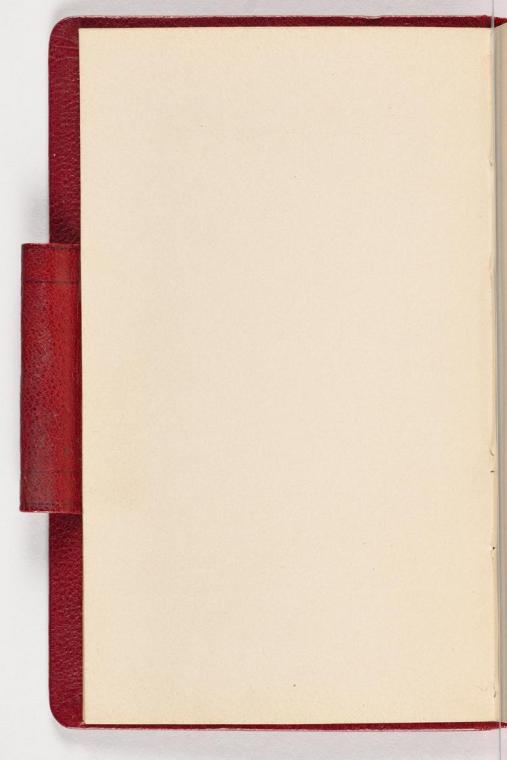 Gustav Klimt, Seite 6 (Leerseite), 1898, In rotes Leder gebundenes Büchlein, Zeichnungen und No…