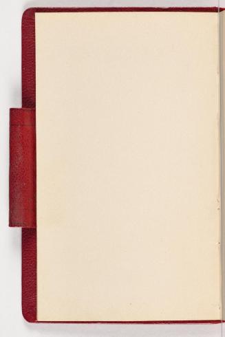 Gustav Klimt, Seite 6 (Leerseite), 1898, In rotes Leder gebundenes Büchlein, Zeichnungen und No…