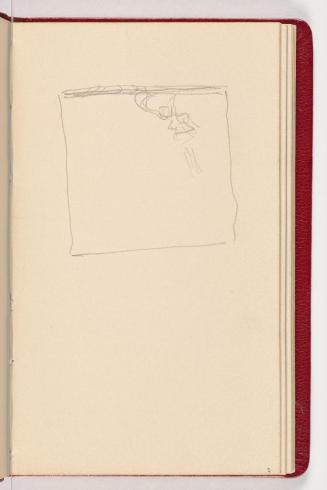 Gustav Klimt, Seite 7, 1898, In rotes Leder gebundenes Büchlein, Zeichnungen und Notizen mit Bl…