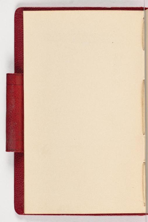 Gustav Klimt, Seite 8 (Leerseite), 1898, In rotes Leder gebundenes Büchlein, Zeichnungen und No…