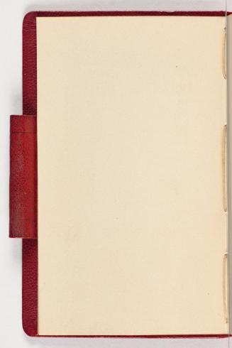 Gustav Klimt, Seite 8 (Leerseite), 1898, In rotes Leder gebundenes Büchlein, Zeichnungen und No…
