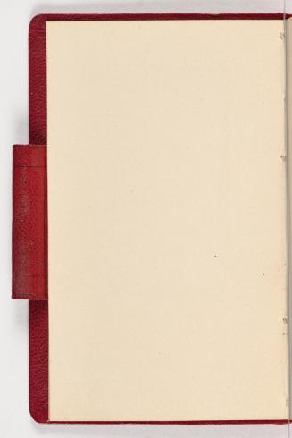 Gustav Klimt, Seite 10 (Leerseite), 1898, In rotes Leder gebundenes Büchlein, Zeichnungen und N…