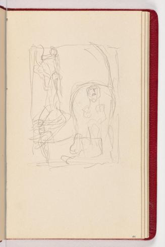Gustav Klimt, Seite 11, 1898, In rotes Leder gebundenes Büchlein, Zeichnungen und Notizen mit B…