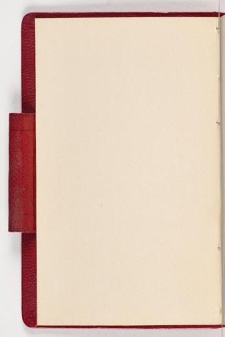 Gustav Klimt, Seite 12 (Leerseite), 1898, In rotes Leder gebundenes Büchlein, Zeichnungen und N…
