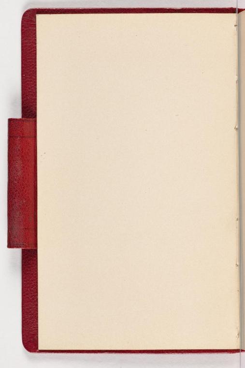 Gustav Klimt, Seite 14 (Leerseite), 1898, In rotes Leder gebundenes Büchlein, Zeichnungen und N…
