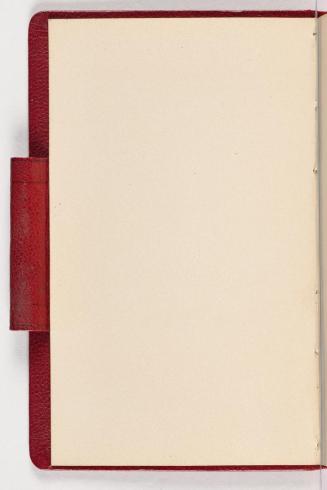 Gustav Klimt, Seite 14 (Leerseite), 1898, In rotes Leder gebundenes Büchlein, Zeichnungen und N…