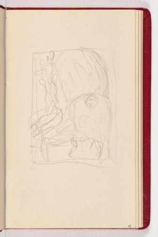 Gustav Klimt, Seite 15, 1898, In rotes Leder gebundenes Büchlein, Zeichnungen und Notizen mit B…
