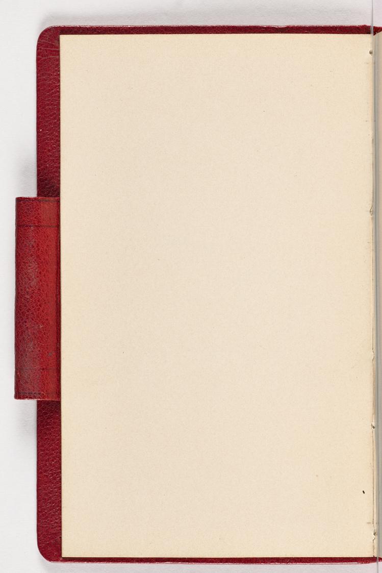 Gustav Klimt, Seite 16 (Leerseite), 1898, In rotes Leder gebundenes Büchlein, Zeichnungen und N…