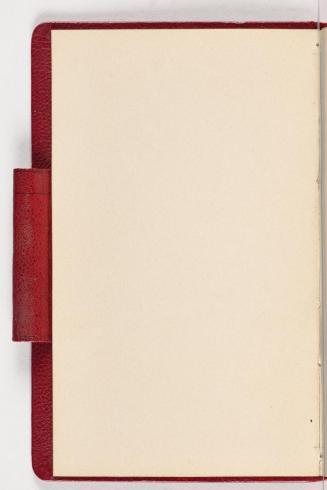 Gustav Klimt, Seite 16 (Leerseite), 1898, In rotes Leder gebundenes Büchlein, Zeichnungen und N…
