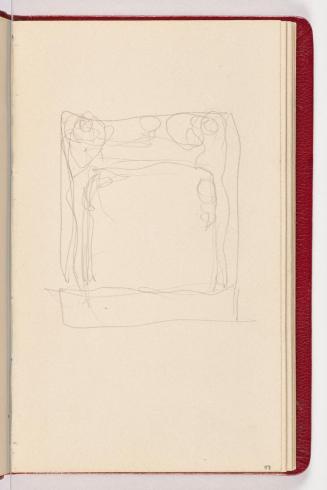 Gustav Klimt, Seite 17, 1898, In rotes Leder gebundenes Büchlein, Zeichnungen und Notizen mit B…
