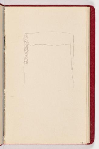 Gustav Klimt, Seite 19, 1898, In rotes Leder gebundenes Büchlein, Zeichnungen und Notizen mit B ...