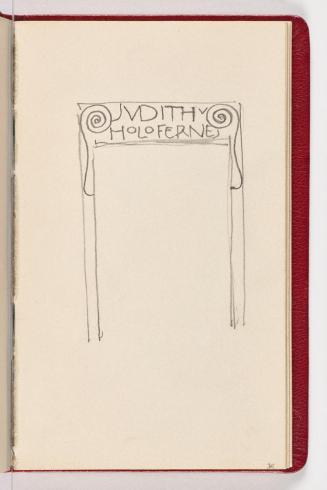 Gustav Klimt, Seite 39, 1898, In rotes Leder gebundenes Büchlein, Zeichnungen und Notizen mit B ...