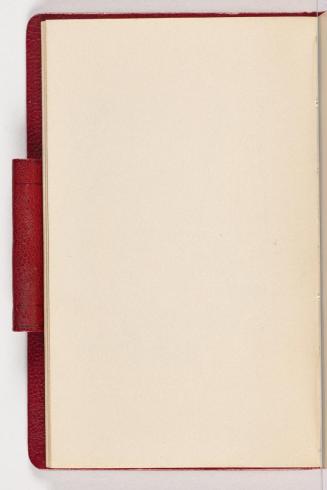 Gustav Klimt, Seite 102 (Leerseite), 1898, In rotes Leder gebundenes Büchlein, Zeichnungen und  ...