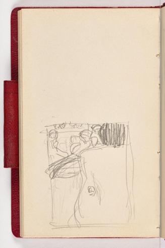 Gustav Klimt, Seite 142, 1898, In rotes Leder gebundenes Büchlein, Zeichnungen und Notizen mit  ...