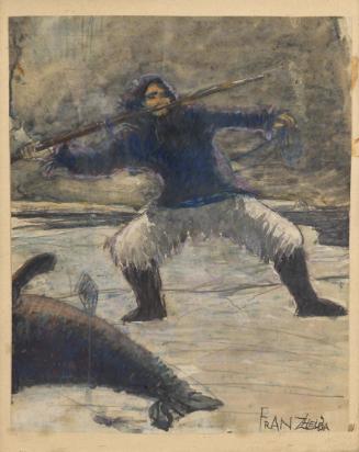 Franz Hejda, Manuk bei der Jagd, um 1920, Aquarell auf Papier, 23,7 × 19 cm, Belvedere, Wien, I…