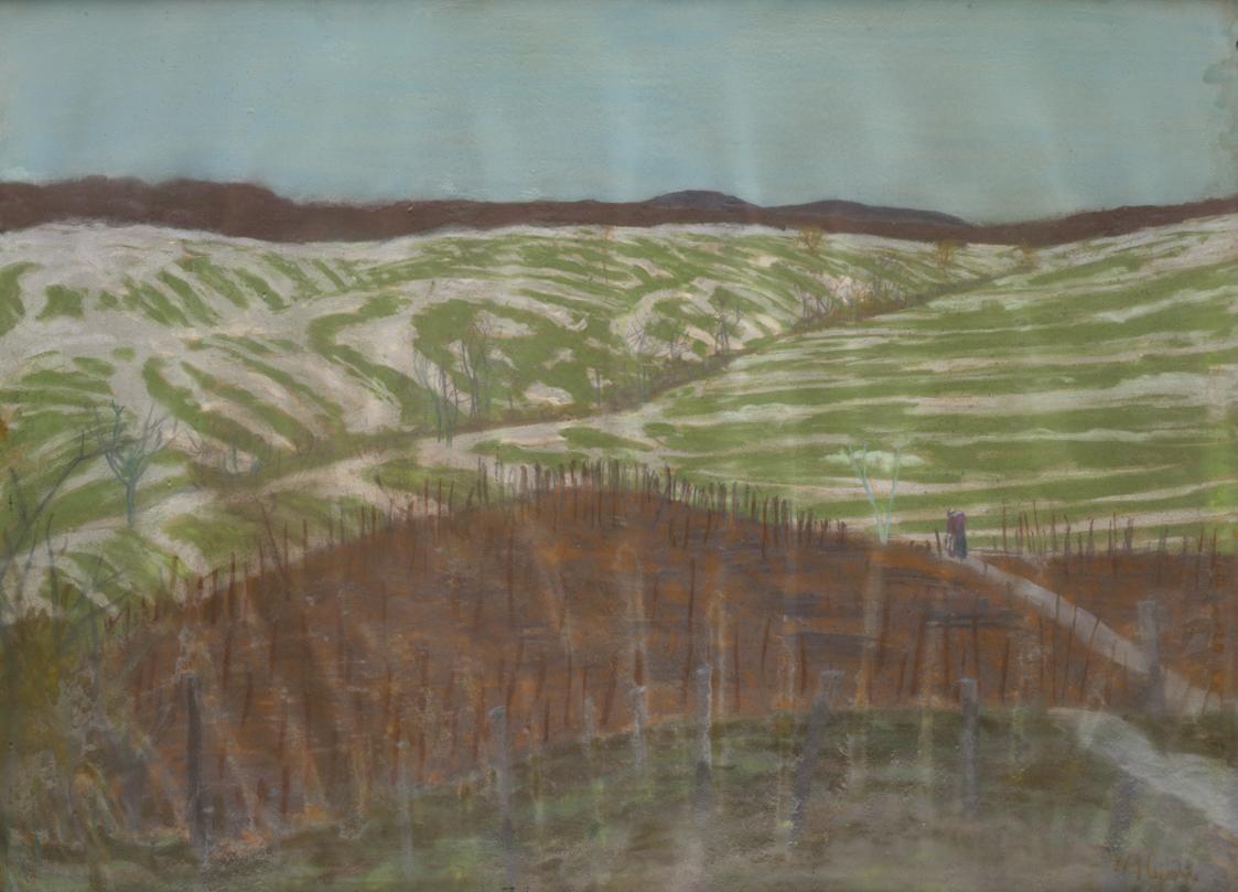 Wilhelm Hejda, Einsame Landschaft. Studie, um 1910, Aquarell auf Papier, 54,5 × 73 cm, Belveder…
