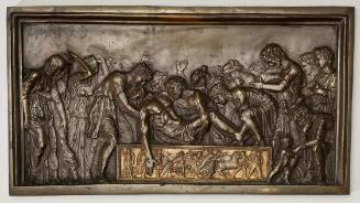 Wilhelm Hejda, Kopie nach Andrea Mantegnas Bronzerelief Grablegung Christi, um 1890, Bronze, 24…