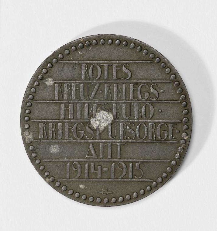 Wilhelm Hejda, Kriegsmedaille, um 1914/1915, Bronze, 4,2 × 0,2 cm, Belvedere, Wien, Inv.-Nr. 12…