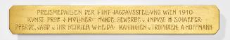 Wilhelm Hejda, Schatulle für die 1. internationale Jagdausstellung Wien 1910, 1910, Holz, Leder…