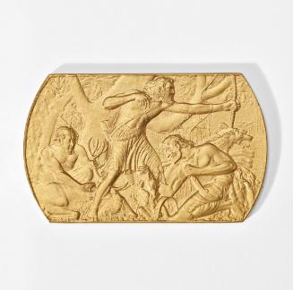 Wilhelm Hejda, Jagdsportliche Ausstellung, 1910, Metall, 4,8 × 7,9 × 0,3 cm, Belvedere, Wien, I…