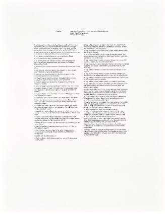 Rudolf Schwarzkogler, Text zur 6. Aktion, 1966, Druck, Blattmaße: 64,5 × 50 cm, Belvedere, Wien…