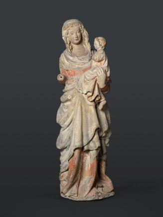 Wiener Bildhauer, Die 'Wiener Neustädter Madonna', um 1310, Sandstein mit Resten alter Polychro ...