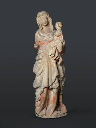Wiener Bildhauer, Die 'Wiener Neustädter Madonna', um 1310, Sandstein mit Resten alter Polychro…