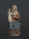 Niederösterreichischer Bildhauer, Thronende Maria mit Kind, um 1310/1320, Sandstein mit Fassung…