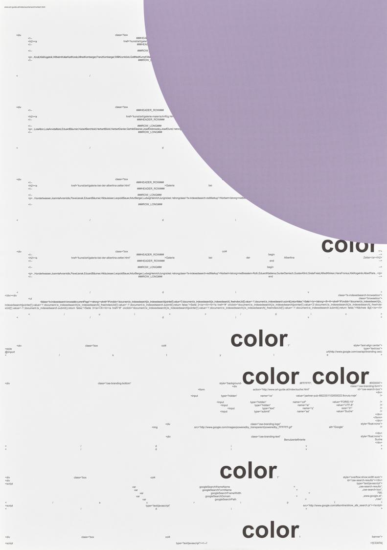 Michael Riedel, Ohne Titel, 2011, Offsetdruck auf Affichenpapier, 17teilig, je: 60,5 × 42 cm, B ...