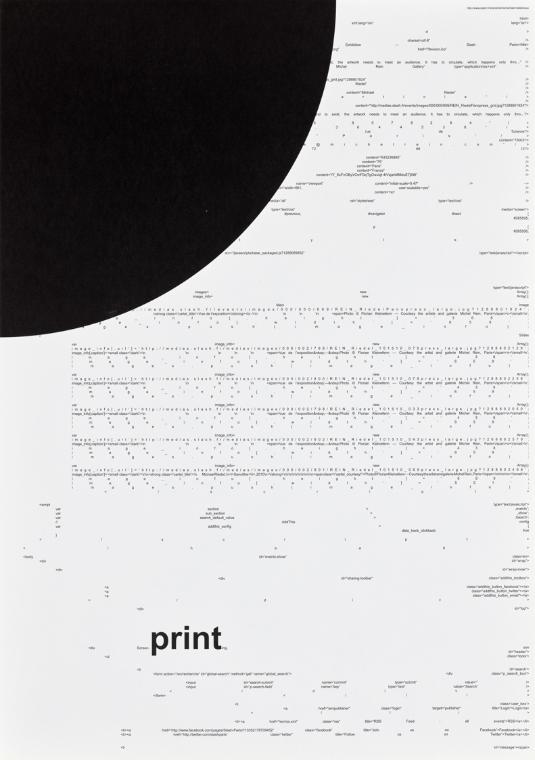 Michael Riedel, Ohne Titel, 2011, Offsetdruck auf Affichenpapier, 17teilig, je: 60,5 × 42 cm, B ...