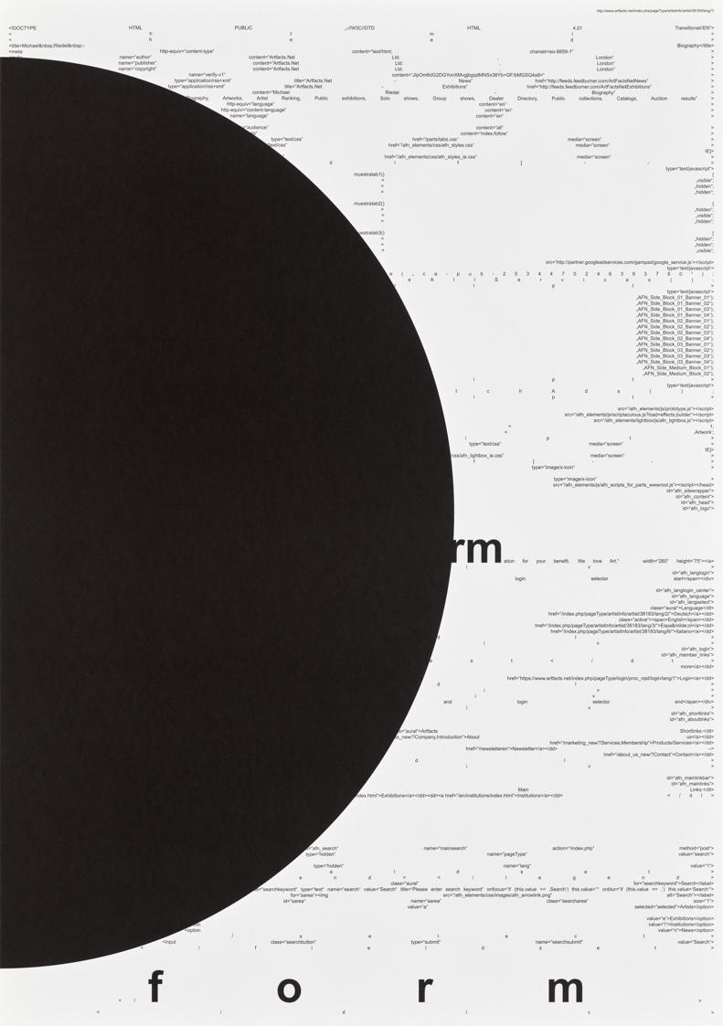 Michael Riedel, Ohne Titel, 2011, Offsetdruck auf Affichenpapier, 17teilig, je: 60,5 × 42 cm, B ...