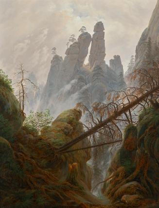 Caspar David Friedrich, Felsenlandschaft im Elbsandsteingebirge, 1822/1823, Öl auf Leinwand, 94…