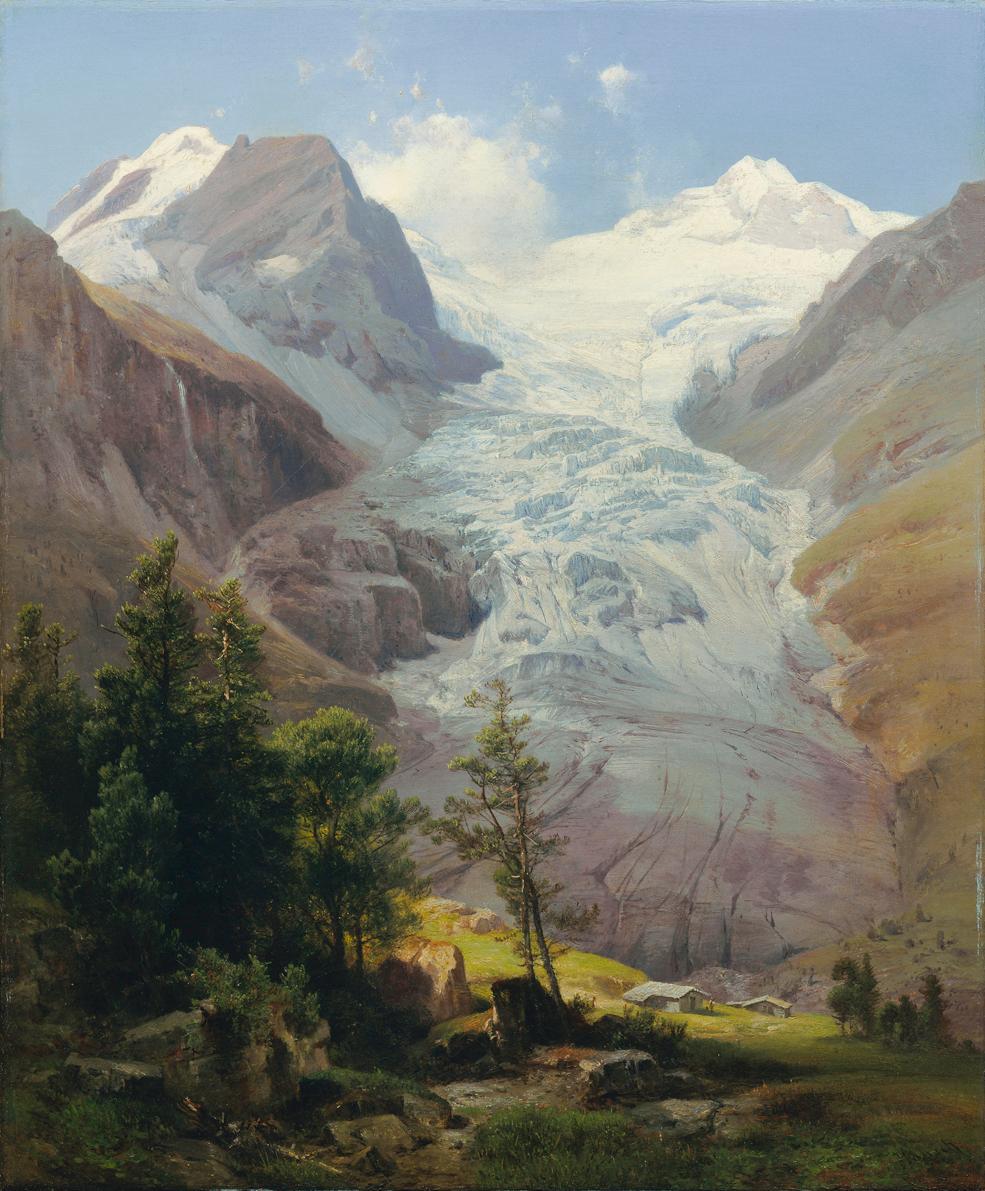 Anton Hansch, Der Palügletscher, um 1855/1860, Öl auf Leinwand, 63 x 52,5 cm, Belvedere, Wien,  ...