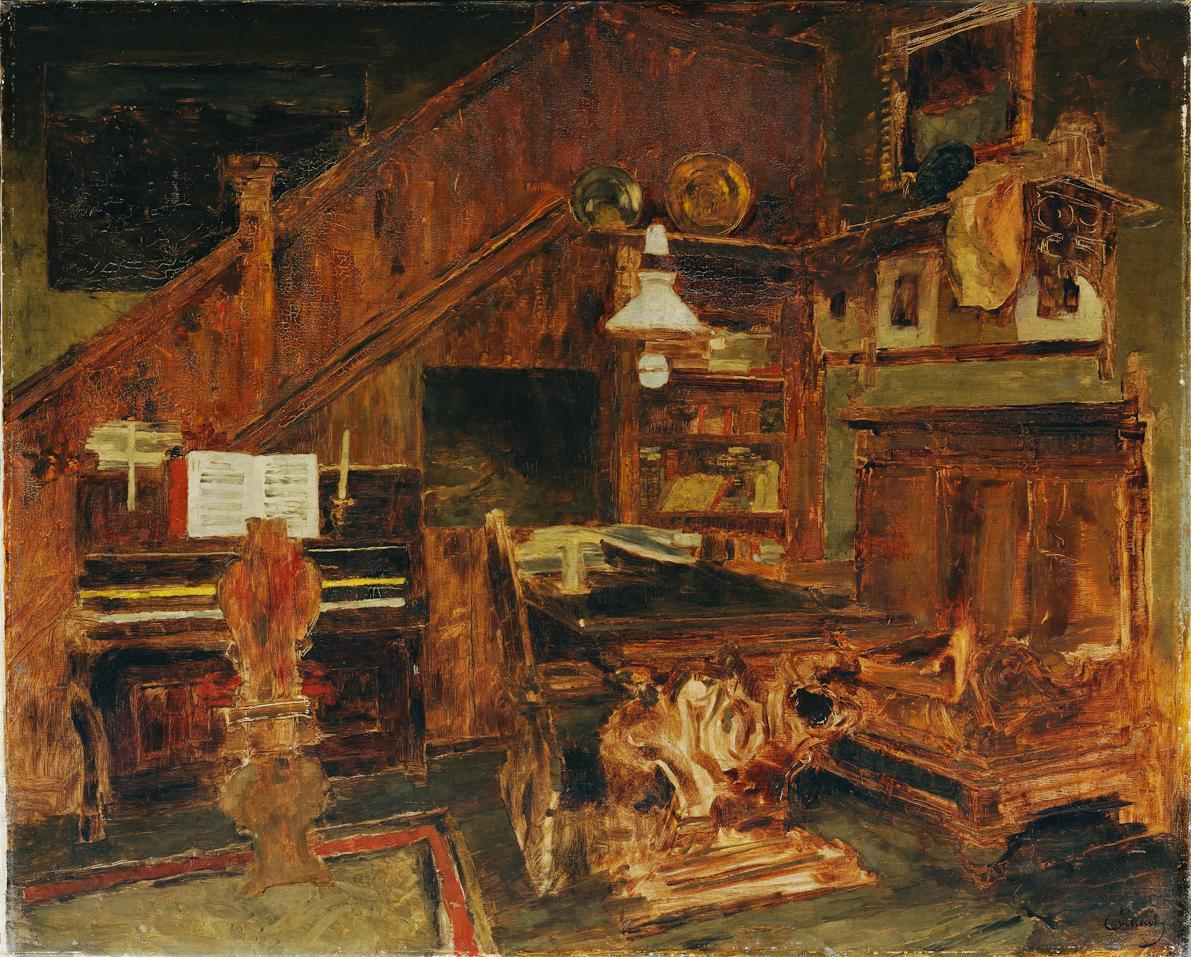 Carl Schuch, Atelier des Künstlers in Venedig, 1877, Öl auf Leinwand, 118 x 146 cm, Belvedere, …