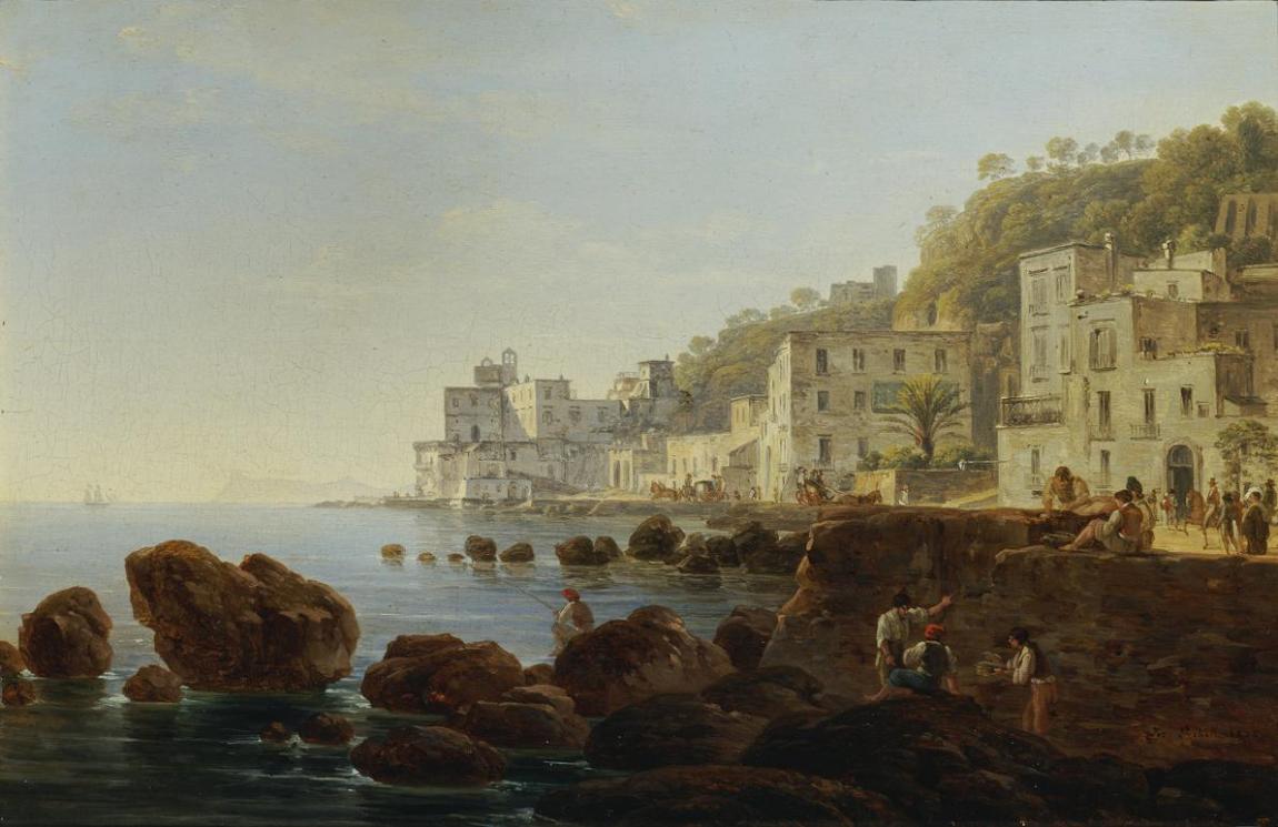 Joseph Rebell, An der Mergellina bei Neapel, 1815, Öl auf Holz, 23,5 x 36 cm, Belvedere, Wien, …