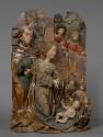 Hans Klocker, Geburt Christi, um 1485/1490, Fichtenholz mit großteils originaler Fassung und Ve…