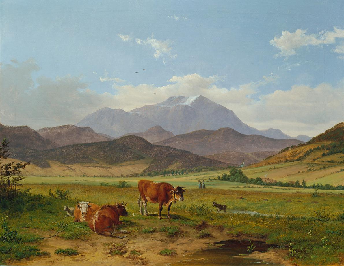 Josef Feid, Landschaft mit Schneeberg, Öl auf Leinwand, 42 x 53 cm, Belvedere, Wien, Inv.-Nr. 8…