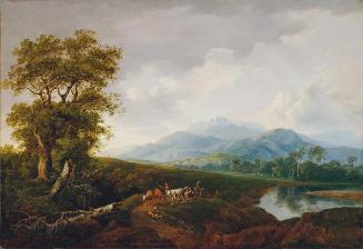 Franz Scheyerer, Landschaft mit Schneeberg, 1820, Öl auf Leinwand, 57 x 83,5 cm, Belvedere, Wie…