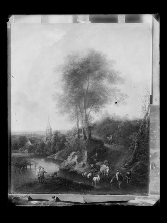 Josef Löwy – k. u. k. Hof-Photograph, Kunst- und Verlags-Anstalt, Landschaft mit drei Bäumen un…
