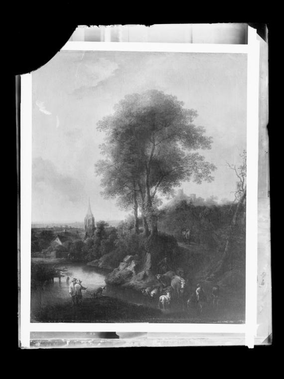 Josef Löwy – k. u. k. Hof-Photograph, Kunst- und Verlags-Anstalt, Landschaft mit drei Bäumen un…