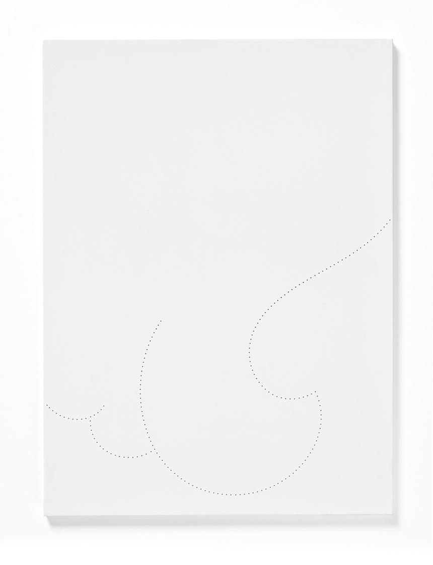 Maria Hahnenkamp, O. T., 2013, Steingips, gegossen, bebohrt, 75 × 55 cm, Belvedere, Wien, Inv.-…